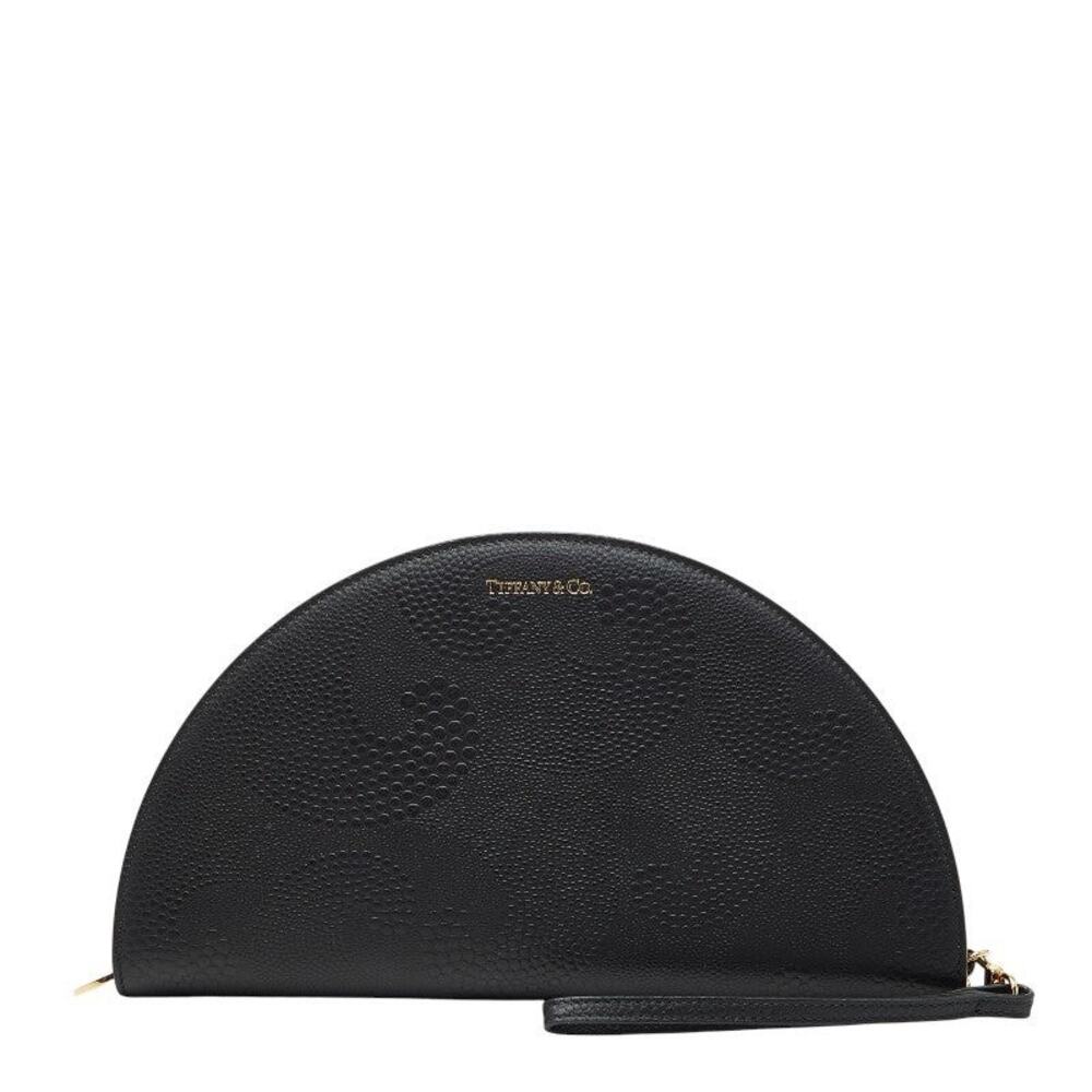 Tiffany & Co. Half Moon Large Bifold Wallet Black